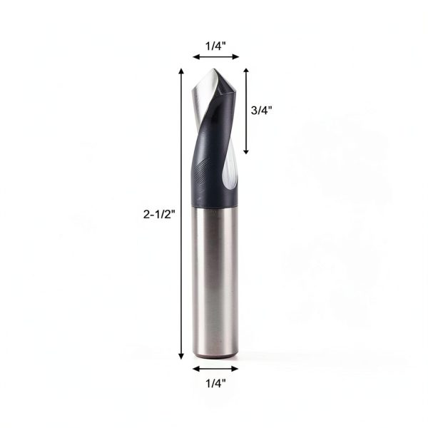 NZtools 2 Flute Solid Carbide Spotting Drill Set 1/2" AlTiN Coated-1
