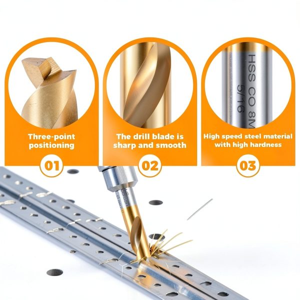 5/16-inch Spot Weld Drill Bit Set HUASANX High Speed Steel 5‑Piece-5