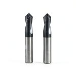 NZtools 2 Flute Solid Carbide Spotting Drill Set 1/2" AlTiN Coated-0
